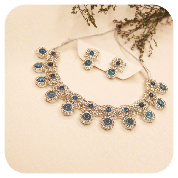 Celestial Blue Stone Choker Set - Image 4