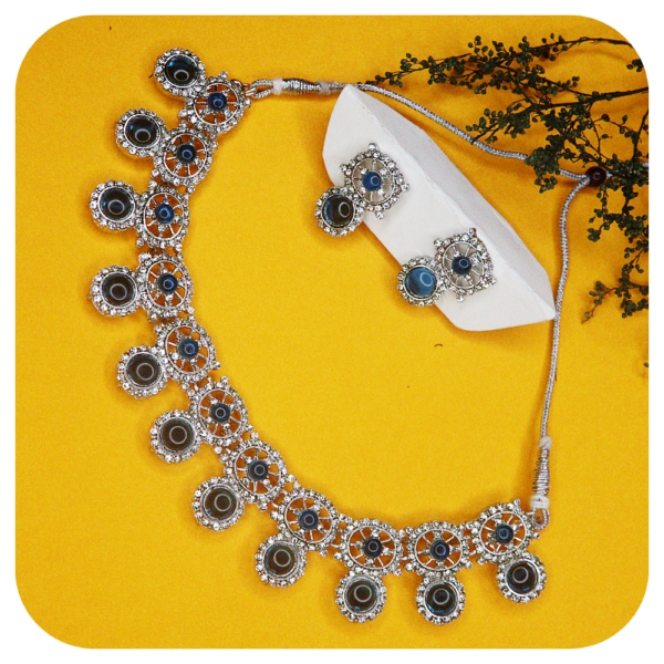 Celestial Blue Stone Choker Set - Image 3